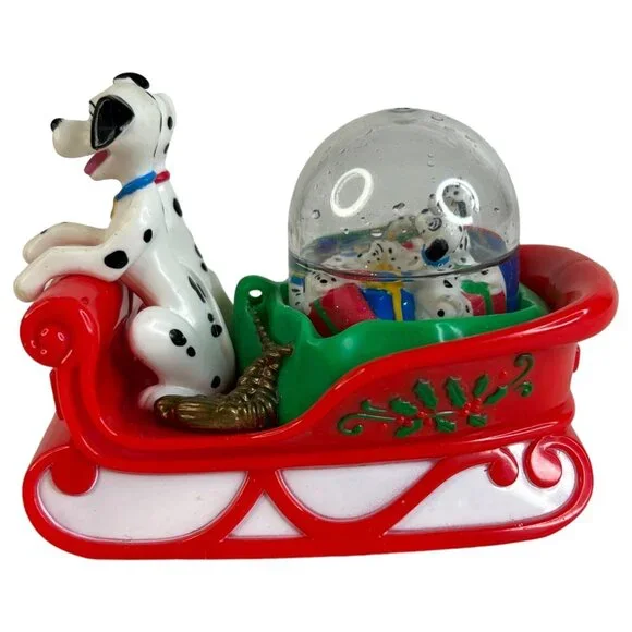 1996 McDonalds Disney 101 Dalmatians Christmas Ornaments Snow Globe Dome Vintage - Picture 8 of 12